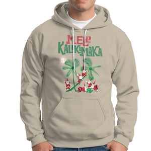 Mele Kalikimaka Santa Climb Palm Tree Hawaiian Christmas Hoodie TS09 Sand Printyourwear