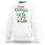 Mele Kalikimaka Santa Climb Palm Tree Hawaiian Christmas Sweatshirt TS09 White Printyourwear