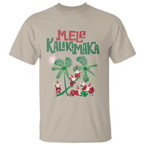 Mele Kalikimaka Santa Climb Palm Tree Hawaiian Christmas T Shirt TS09 Sand Printyourwear