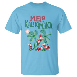 Mele Kalikimaka Santa Climb Palm Tree Hawaiian Christmas T Shirt TS09 Sky Printyourwear