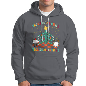 Flossing Around The Dentistree Funny Xmas Dental Hygienist Hoodie TS09 Charcoal Printyourwear