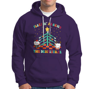 Flossing Around The Dentistree Funny Xmas Dental Hygienist Hoodie TS09 Purple Printyourwear