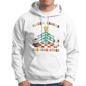 Flossing Around The Dentistree Funny Xmas Dental Hygienist Hoodie TS09 White Printyourwear