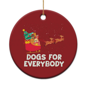 Funny Xmas Dog Christmas Ornament Dogs For Everybody Sleigh TS09 Print Your Wear