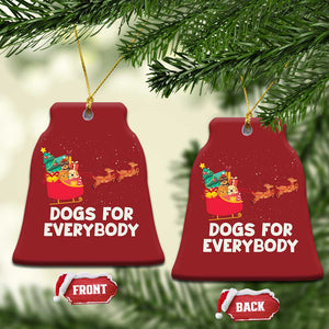 Funny Xmas Dog Christmas Ornament Dogs For Everybody Sleigh TS09 Bell Flake Red Print Your Wear