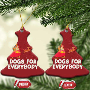 Funny Xmas Dog Christmas Ornament Dogs For Everybody Sleigh TS09 Christmas Tree Red Print Your Wear