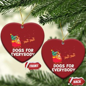 Funny Xmas Dog Christmas Ornament Dogs For Everybody Sleigh TS09 Heart Red Print Your Wear