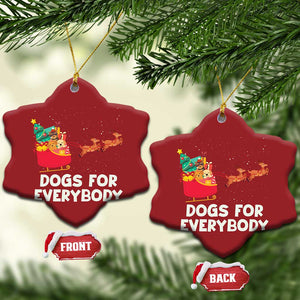 Funny Xmas Dog Christmas Ornament Dogs For Everybody Sleigh TS09 Snow Flake Red Print Your Wear