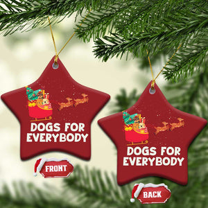 Funny Xmas Dog Christmas Ornament Dogs For Everybody Sleigh TS09 Star Red Print Your Wear