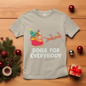 Dogs For Everybody Christmas Sleigh Funny Xmas T Shirt TS09 Sand Printyourwear