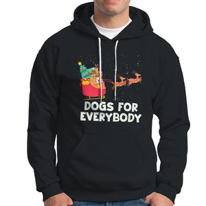 Dogs For Everybody Christmas Sleigh Funny Xmas Hoodie TS09 Black Printyourwear