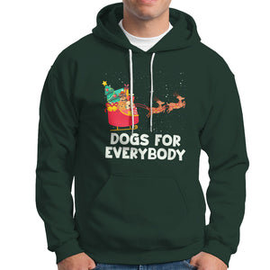 Dogs For Everybody Christmas Sleigh Funny Xmas Hoodie TS09 Dark Forest Green Printyourwear