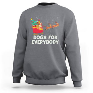 Dogs For Everybody Christmas Sleigh Funny Xmas Sweatshirt TS09 Charcoal Printyourwear