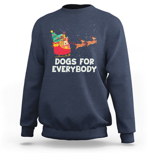 Dogs For Everybody Christmas Sleigh Funny Xmas Sweatshirt TS09 Navy Printyourwear