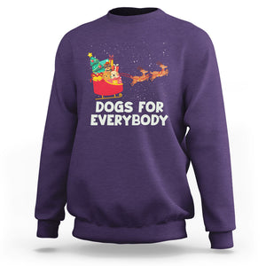 Dogs For Everybody Christmas Sleigh Funny Xmas Sweatshirt TS09 Purple Printyourwear