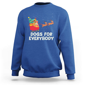 Dogs For Everybody Christmas Sleigh Funny Xmas Sweatshirt TS09 Royal Blue Printyourwear