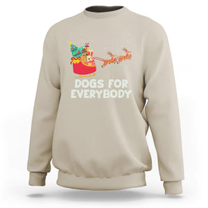 Dogs For Everybody Christmas Sleigh Funny Xmas Sweatshirt TS09 Sand Printyourwear