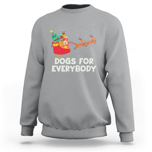 Dogs For Everybody Christmas Sleigh Funny Xmas Sweatshirt TS09 Sport Gray Printyourwear