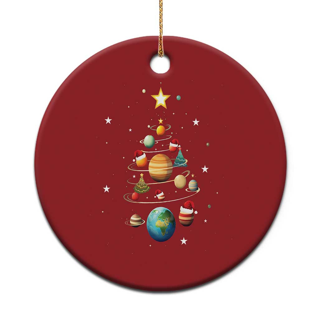 Funny Solar System Space Planets Xmas Tree Christmas Ornament TS09 Print Your Wear