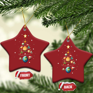 Funny Solar System Space Planets Xmas Tree Christmas Ornament TS09 Star Red Print Your Wear