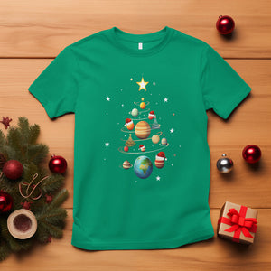 Funny Solar System Space Planets Tree Christmas T Shirt TS09 Irish Green Printyourwear