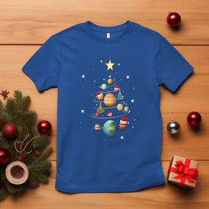 Funny Solar System Space Planets Tree Christmas T Shirt TS09 Royal Blue Printyourwear