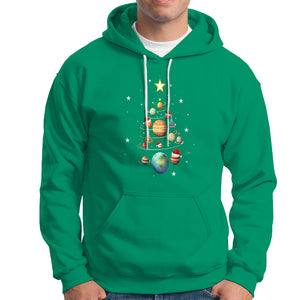 Funny Solar System Space Planets Tree Christmas Hoodie TS09 Irish Green Printyourwear