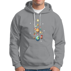 Funny Solar System Space Planets Tree Christmas Hoodie TS09 Sport Gray Printyourwear