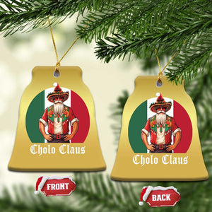 Mexico Xmas Christmas Ornament Cholo Claus Mexican Santa Sombrero Feliz Navidad TS09 Bell Flake Gold Print Your Wear