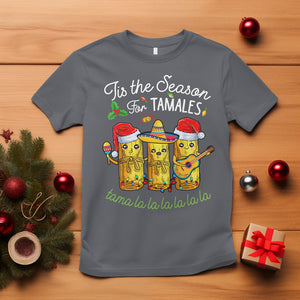 Tis The Season For Tamales Mexican Christmas T Shirt TS09 Charcoal Printyourwear