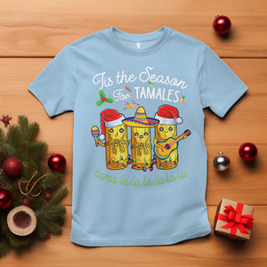 Tis The Season For Tamales Mexican Christmas T Shirt TS09 Light Blue Printyourwear