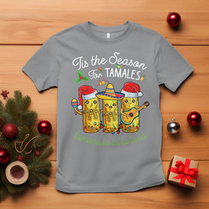 Tis The Season For Tamales Mexican Christmas T Shirt TS09 Sport Gray Printyourwear