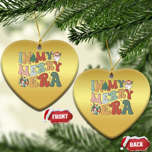 Retro Groovy Xmas Christmas Ornament In My Merry Era Santa Disco Ball TS09 Heart Gold Print Your Wear