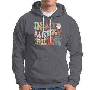 In My Merry Era Retro Groovy Christmas Santa Disco Ball Hoodie TS09 Charcoal Printyourwear