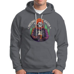 Freezing Season Christmas Skeleton Chillin' Hot Cocoa Hoodie TS09 Charcoal Printyourwear