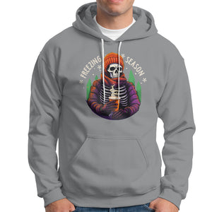 Freezing Season Christmas Skeleton Chillin' Hot Cocoa Hoodie TS09 Sport Gray Printyourwear