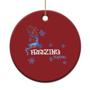 Freezing Season Christmas Reindeer Snowflake Christmas Ornament TS09 Print Your Wear