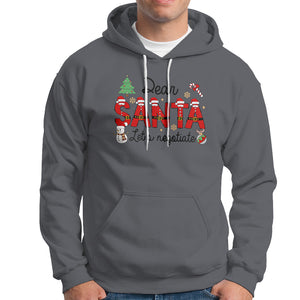 Dear Santa Let's Negotiate Christmas Holidays Hoodie TS09 Charcoal Printyourwear