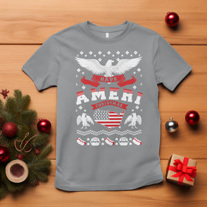 Have Ameri-Christmas USA Patriotic Eagle Xmas T Shirt TS09 Sport Gray Printyourwear