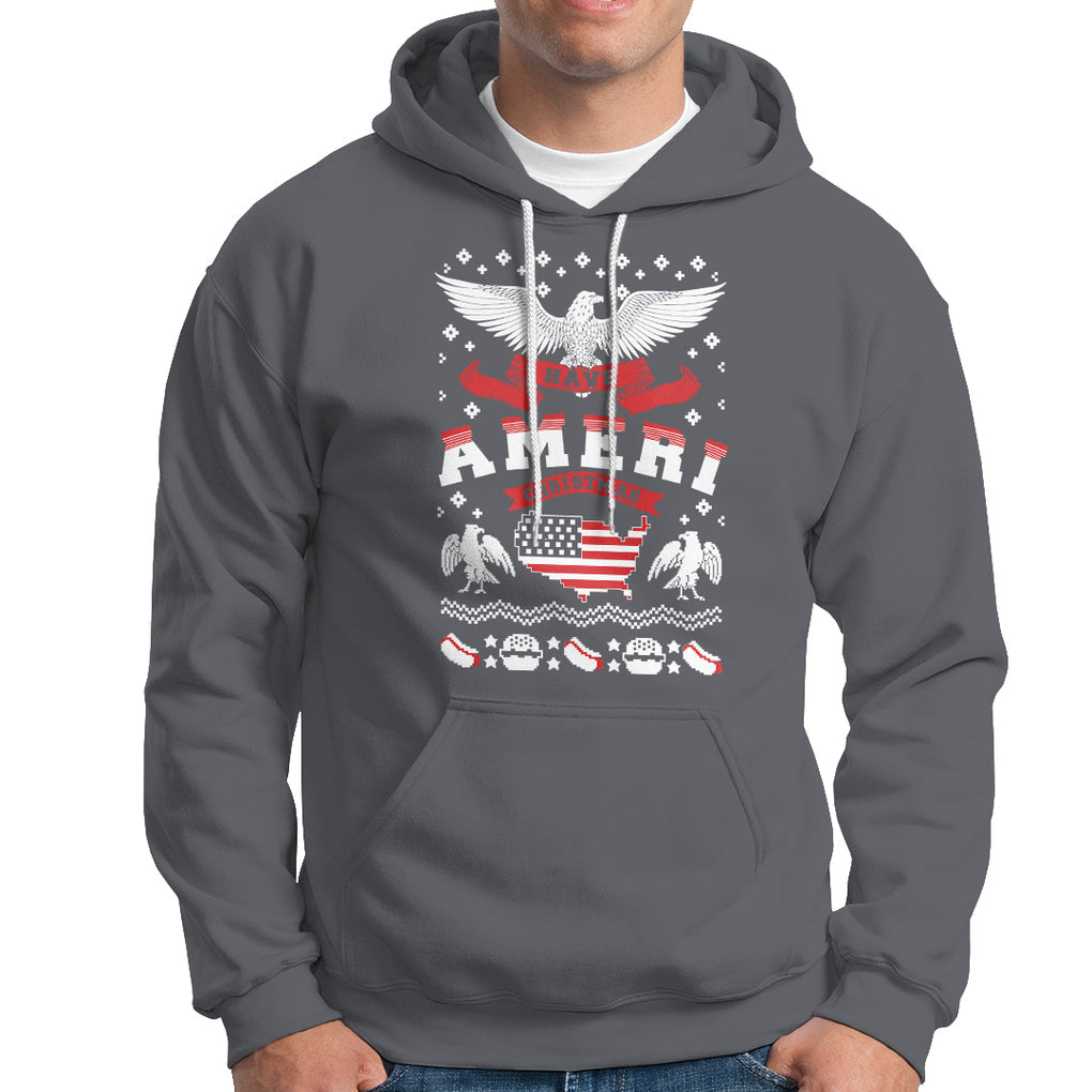 Have Ameri-Christmas USA Patriotic Eagle Xmas Hoodie TS09 Charcoal Printyourwear