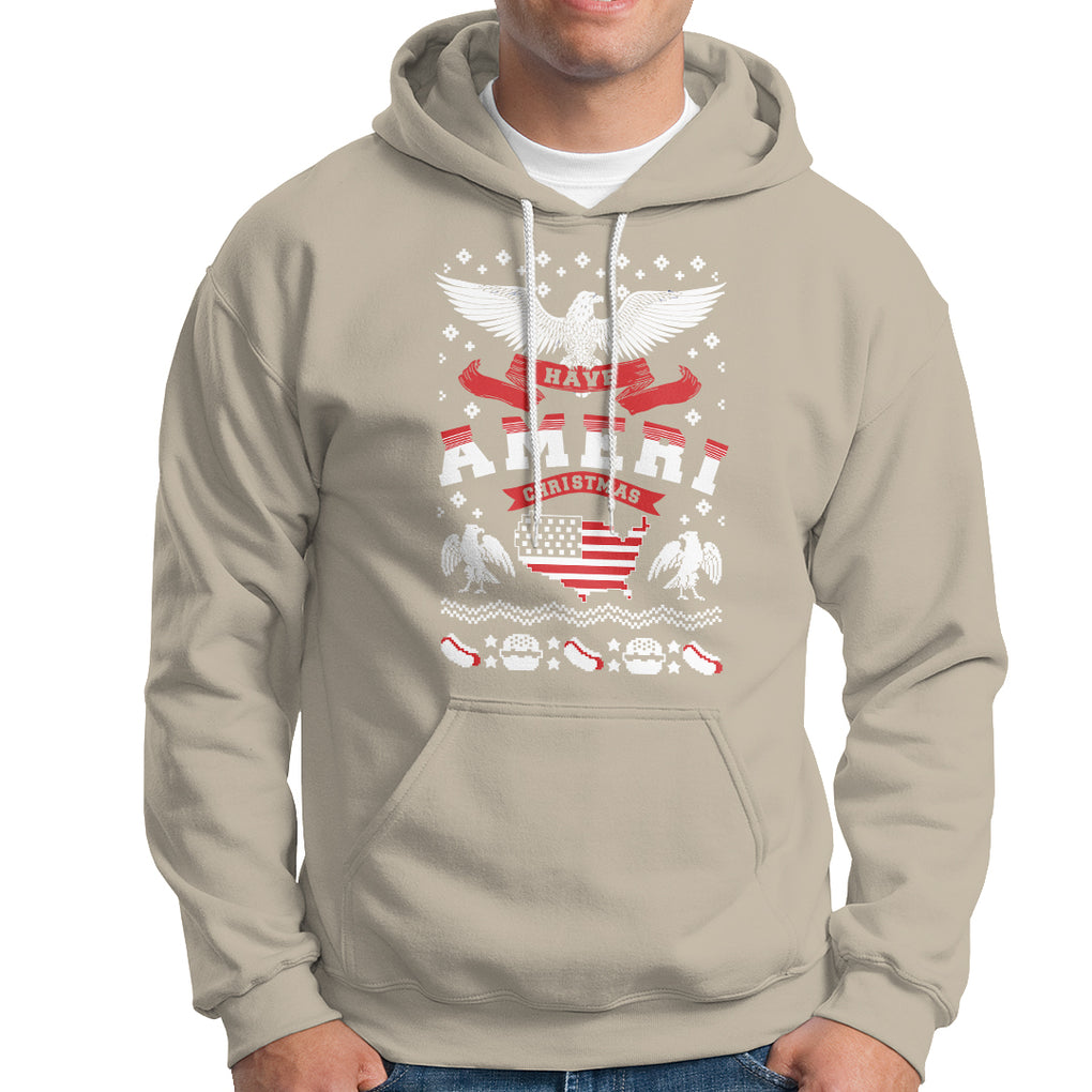 Have Ameri-Christmas USA Patriotic Eagle Xmas Hoodie TS09 Sand Printyourwear