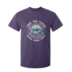 Earth Day Save The Ocean Humpback Whale T Shirt For Kid TS09 Purple Print Your Wear