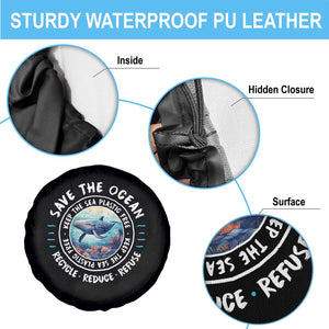 Earth Day Save The Ocean Humpback Whale Spare Tire Cover TS09 Print Your Wear