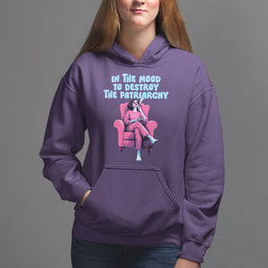 Feminist Hoodie In A Mood To Destroy The Patriarchy Cool Women Smoking TS09 Purple Printyourwear