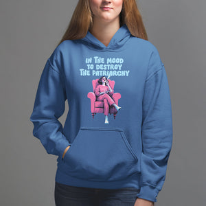 Feminist Hoodie In A Mood To Destroy The Patriarchy Cool Women Smoking TS09 Royal Blue Printyourwear