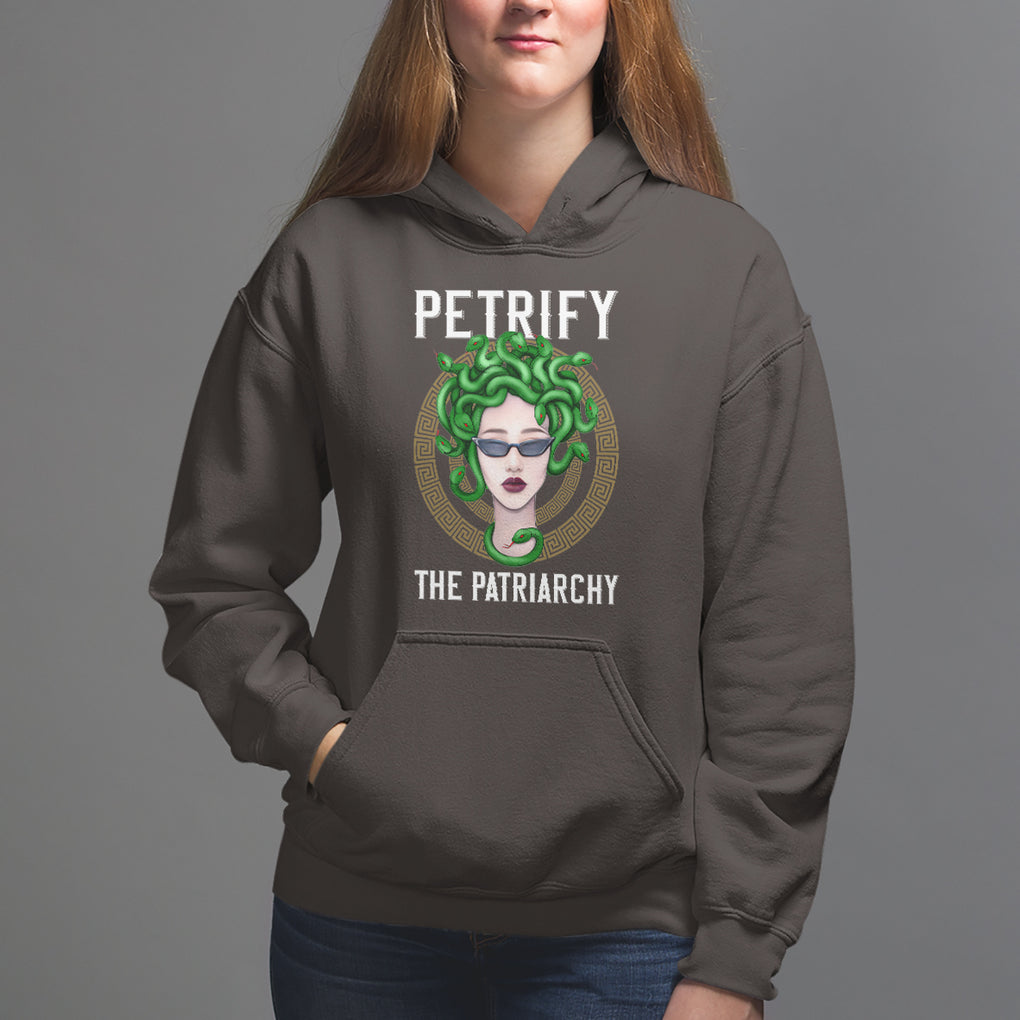 Feminist Hoodie Petrify The Patriarchy Women's Rights Feminism TS09 Dark Chocolate Printyourwear