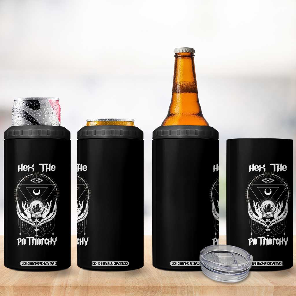 Hex The Patriarchy Feminist Witch Celestial Moon 4 in 1 Can Cooler Tumbler TS09 Print Your Wear