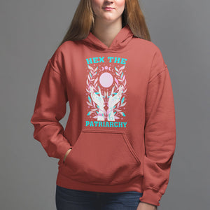 Feminist Witch Hoodie Hex The Patriarchy Celestial Moon TS09 Red Printyourwear
