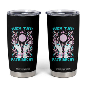 Feminist Witch Tumbler Cup Hex The Patriarchy Celestial Moon TS09 Black Print Your Wear