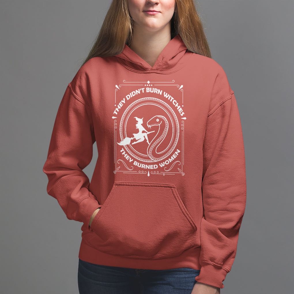 Feminist Witch Hoodie They Didn't Burn Witches They Burned Women TS09 Red Printyourwear